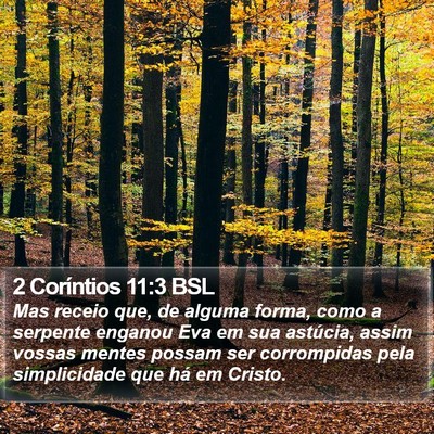 2 Coríntios 11:3 BSL Bible Verse Image