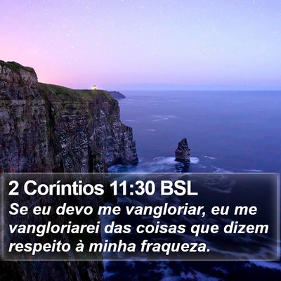 2 Coríntios 11:30 BSL Bible Verse Image
