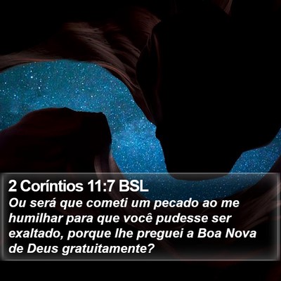 2 Coríntios 11:7 BSL Bible Verse Image
