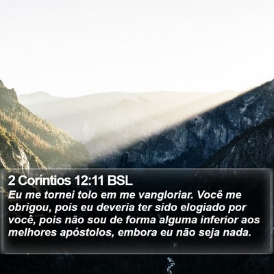 2 Coríntios 12:11 BSL Bible Verse Image