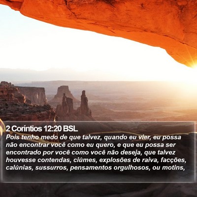 2 Coríntios 12:20 BSL Bible Verse Image
