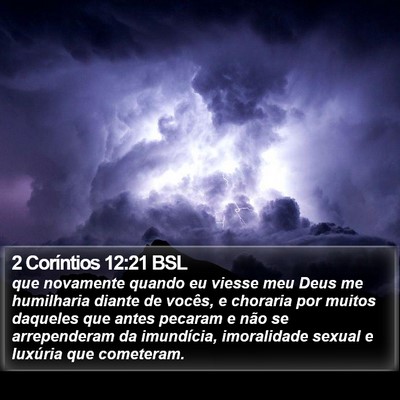 2 Coríntios 12:21 BSL Bible Verse Image