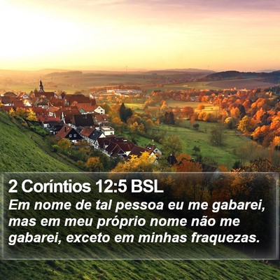 2 Coríntios 12:5 BSL Bible Verse Image