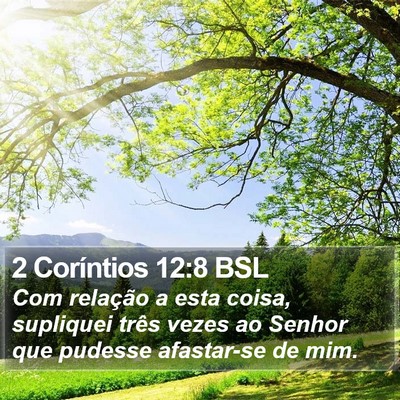 2 Coríntios 12:8 BSL Bible Verse Image