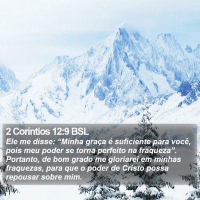 2 Coríntios 12:9 BSL Bible Verse Image