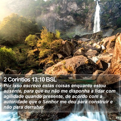 2 Coríntios 13:10 BSL Bible Verse Image