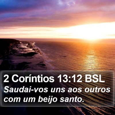 2 Coríntios 13:12 BSL Bible Verse Image