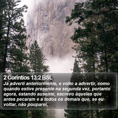 2 Coríntios 13:2 BSL Bible Verse Image
