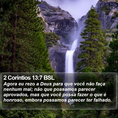 2 Coríntios 13:7 BSL Bible Verse Image