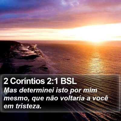 2 Coríntios 2:1 BSL Bible Verse Image