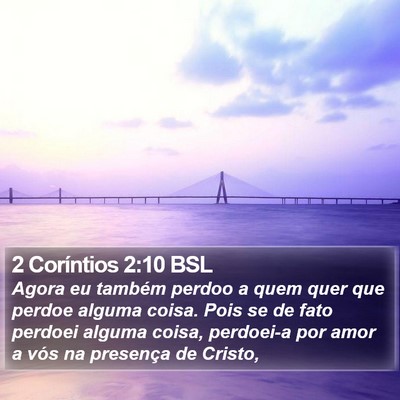 2 Coríntios 2:10 BSL Bible Verse Image