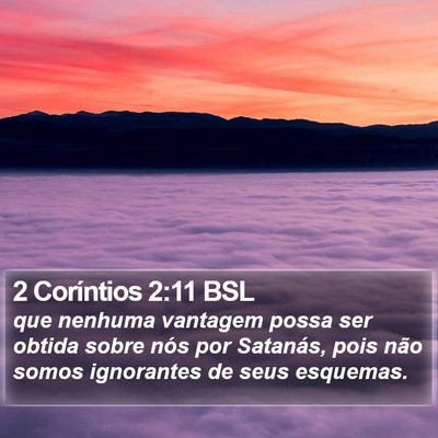 2 Coríntios 2:11 BSL Bible Verse Image