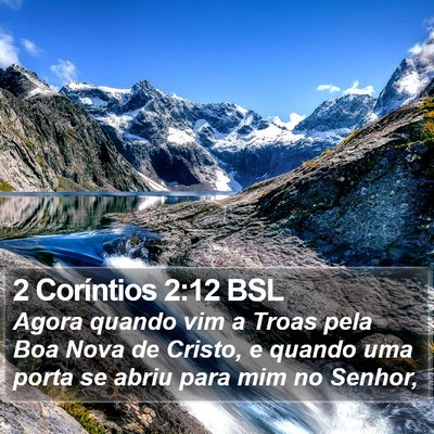 2 Coríntios 2:12 BSL Bible Verse Image