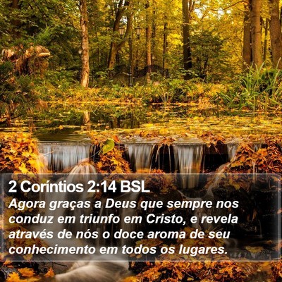 2 Coríntios 2:14 BSL Bible Verse Image
