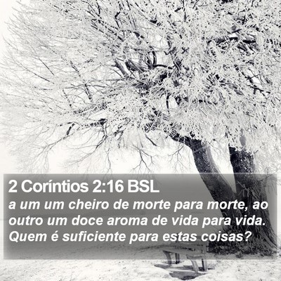 2 Coríntios 2:16 BSL Bible Verse Image
