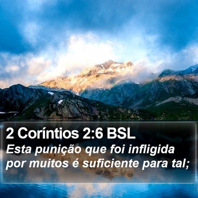 2 Coríntios 2:6 BSL Bible Verse Image