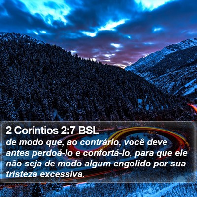 2 Coríntios 2:7 BSL Bible Verse Image
