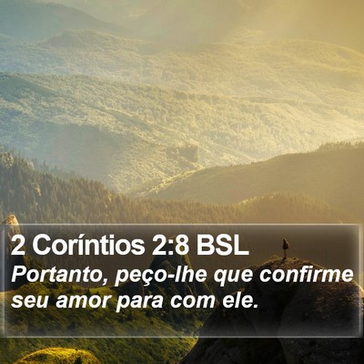 2 Coríntios 2:8 BSL Bible Verse Image