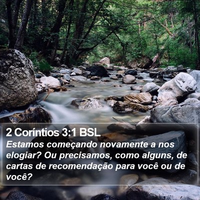 2 Coríntios 3:1 BSL Bible Verse Image