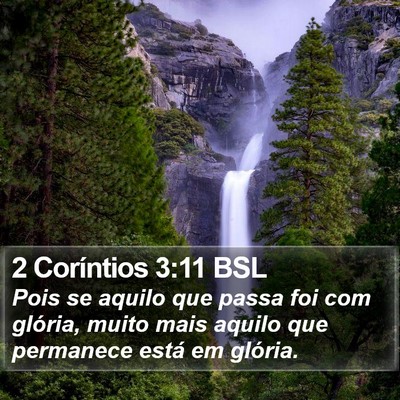 2 Coríntios 3:11 BSL Bible Verse Image