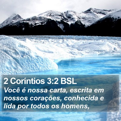 2 Coríntios 3:2 BSL Bible Verse Image