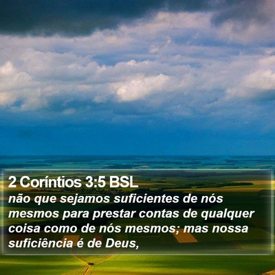 2 Coríntios 3:5 BSL Bible Verse Image