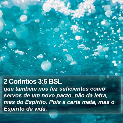 2 Coríntios 3:6 BSL Bible Verse Image