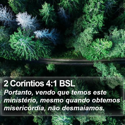 2 Coríntios 4:1 BSL Bible Verse Image