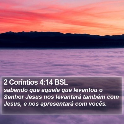 2 Coríntios 4:14 BSL Bible Verse Image