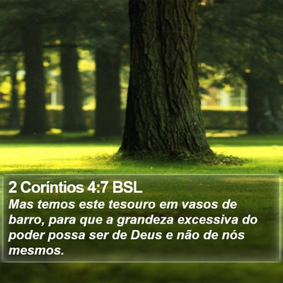 2 Coríntios 4:7 BSL Bible Verse Image