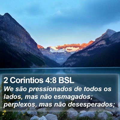 2 Coríntios 4:8 BSL Bible Verse Image