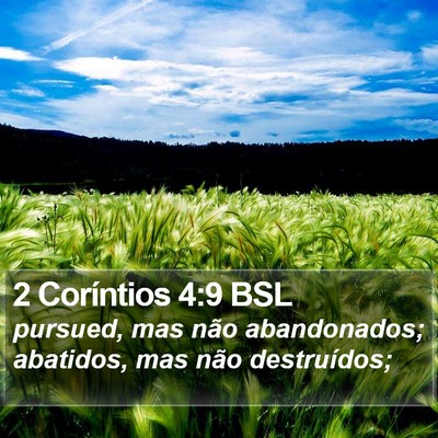 2 Coríntios 4:9 BSL Bible Verse Image