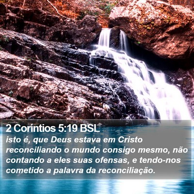 2 Coríntios 5:19 BSL Bible Verse Image