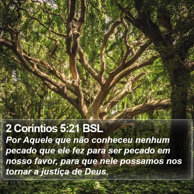 2 Coríntios 5:21 BSL Bible Verse Image