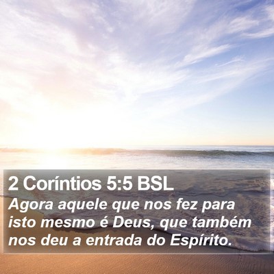 2 Coríntios 5:5 BSL Bible Verse Image