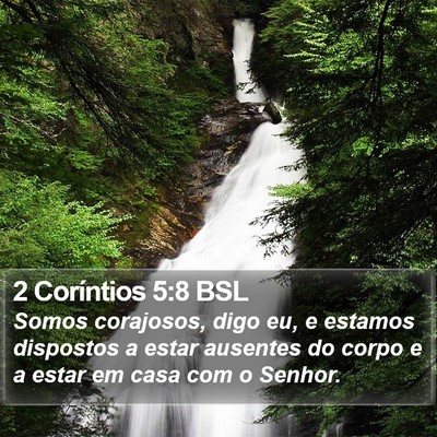 2 Coríntios 5:8 BSL Bible Verse Image