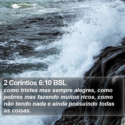 2 Coríntios 6:10 BSL Bible Verse Image