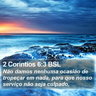 2 Coríntios 6:3 BSL Bible Verse Image