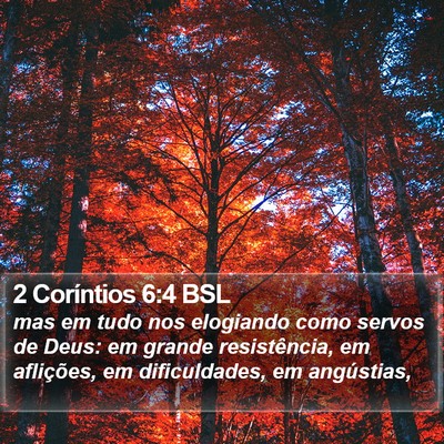 2 Coríntios 6:4 BSL Bible Verse Image