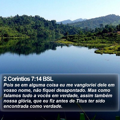 2 Coríntios 7:14 BSL Bible Verse Image