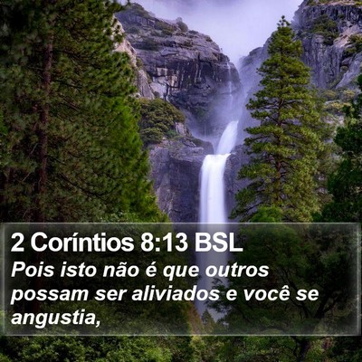 2 Coríntios 8:13 BSL Bible Verse Image