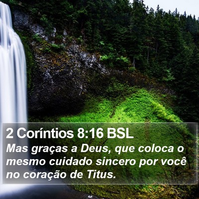 2 Coríntios 8:16 BSL Bible Verse Image