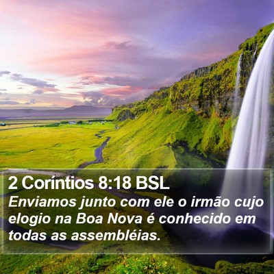 2 Coríntios 8:18 BSL Bible Verse Image