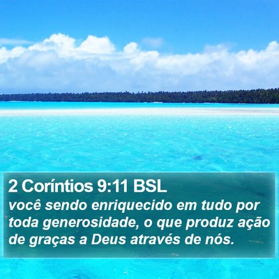 2 Coríntios 9:11 BSL Bible Verse Image
