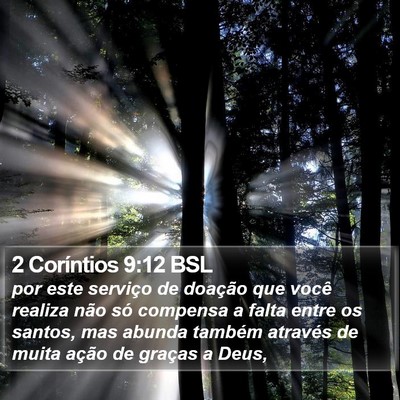 2 Coríntios 9:12 BSL Bible Verse Image