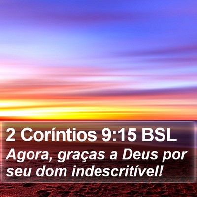 2 Coríntios 9:15 BSL Bible Verse Image