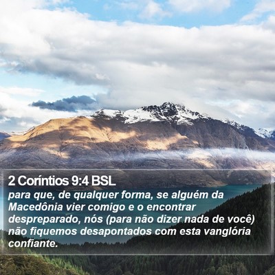 2 Coríntios 9:4 BSL Bible Verse Image
