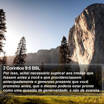 2 Coríntios 9:5 BSL Bible Verse Image