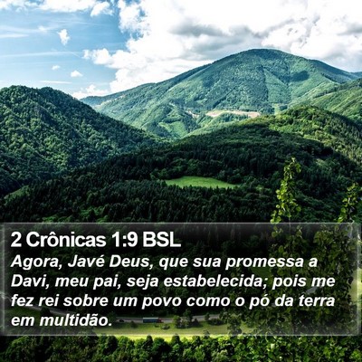 2 Crônicas 1:9 BSL Bible Verse Image
