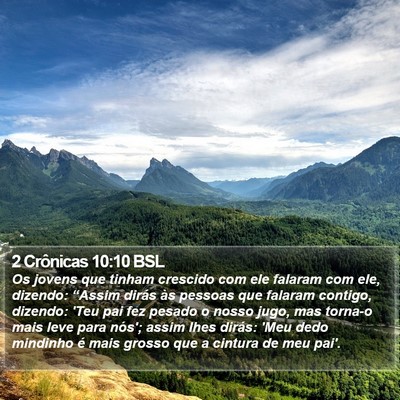 2 Crônicas 10:10 BSL Bible Verse Image